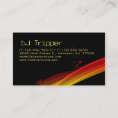 Retro Wave Visitekaartje Black DJ Red Yellow (Achterkant)