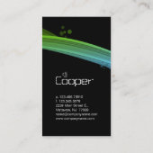 Retro Wave Visitekaartje Blue Green Black (Achterkant)