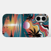 Retro Wave Zonsondergang Case-Mate iPhone Case (Achterkant (horizontaal))