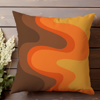 Retro Wavy Abstract II Kussen