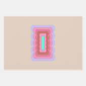 Retro Wavy Abstract Inpakpapier Vel (Voorkant)