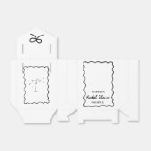 Retro Wavy Border Bruilofts Bruidsshower Favor Doo Bedankdoosjes (Uitgevouwen)