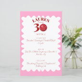 Retro Wavy Disco 30e anniversaire menu fête (Debout devant)