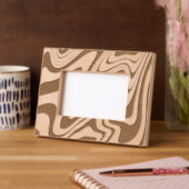 Retro Wavy Lines Modern Design Gegraveerde Lijstjes (Links)