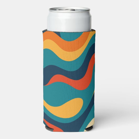Retro Wavy Pattern Modern Abstract  (Seltzer Achterkant)