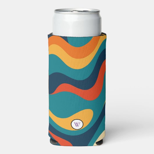 Retro Wavy Pattern Modern Abstract  (Seltzer Voorkant)