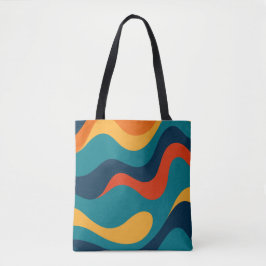 Retro Wavy Pattern Modern Abstract  Draagtas