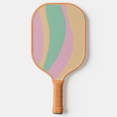 Retro Wavy Pattern Pickleball Paddle (Achterkant)