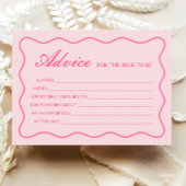 Retro Wavy Rose Conseils pour la carte de fiancée