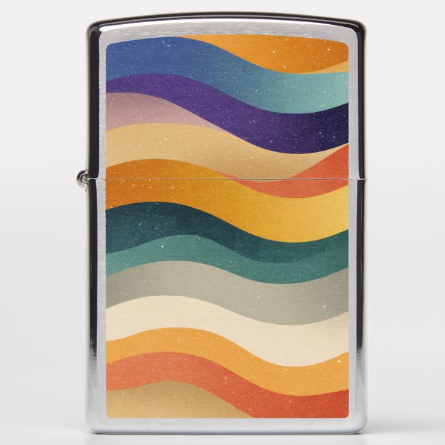 Retro Wavy Stripes Abstract Pattern (Voorkant)