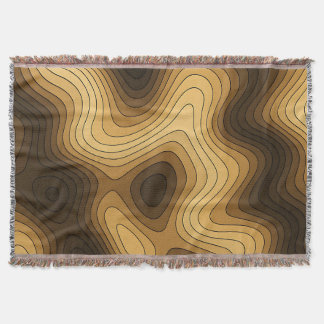 retro-Wavy topografisch Abstract patroon Deken