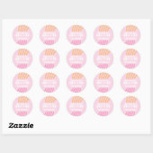 Retro Way Two Groovy Daisy Flower Birthday roze Ronde Sticker (Vel)