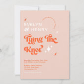 retro We binden de knoop bruiloft Kaart (Voorkant)