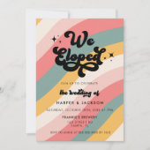 Retro We hebben een kleurrijke bruiloft uitgebanne Kaart (Voorkant)