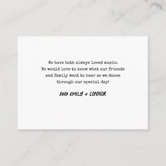 Retro Weddenschap Aanvraag Invoerkaart Informatiekaartje (Achterkant)