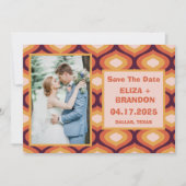 Retro Wedding Bewaar de datum Foto Save The Date (Voorkant)