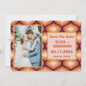 Retro Wedding Bewaar de datum Foto Save The Date (Voorkant)