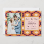 Retro Wedding Bewaar de datum Foto Save The Date (Voorkant)