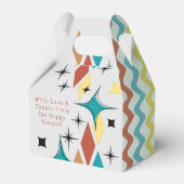 Retro Wedding Gable Favor Box Bedankdoosjes (Voorkant Zijde)
