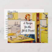 Retro Wedding Recipe Kaart (Voorkant / Achterkant)