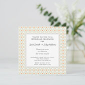 Retro Wedding Shower-uitnodiging - Sinaasappel Kaart (Staand voorkant)