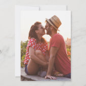 Retro Wedding Sla de datumfoto op Kaart (Achterkant)