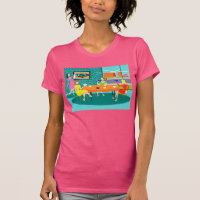 Retro Weekly Vrouwen Kaart Spel T-shirt