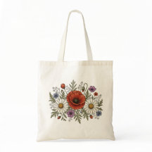 Retro "Wees een Wilde Bloem" Canvas Tas uit de 70'