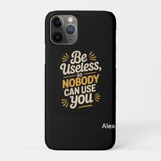 Retro Wees Nutteloos Grappig Citaat iPhone Case-Mate iPhone Case (Achterkant)