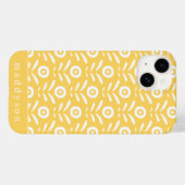 Retro Weide Geel Bloemmotief Persoonlijk Case-Mate iPhone Case (Achterkant (horizontaal))