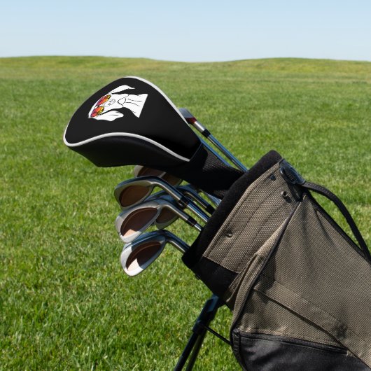 Retro Weimaraner Zonnebril Golfheadcover (Insitu)