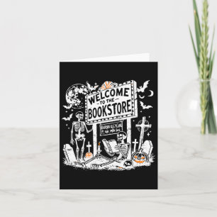 Retro Welkom Bij De Boekwinkel Skelet Leraar Ha Kaart