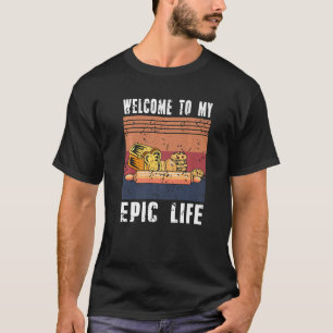 Retro welkom in mijn epic Life Baker Presen T-shirt