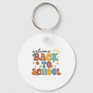 Retro Welkom Terug naar School Teacher Appreciatio Sleutelhanger