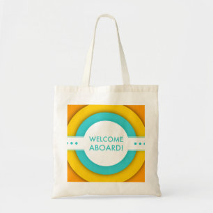 retro welkome aan boord tote bag