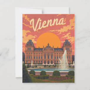 Retro Wenen Reizen Briefkaart