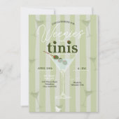 Retro Wenies en Tinis Bachelorette Kaart (Voorkant)