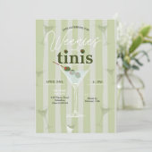 Retro Wenies en Tinis Bachelorette Kaart (Staand voorkant)