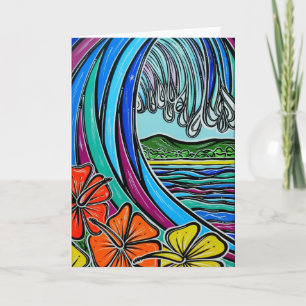 Retro Wenskaart van de Golf Kaart