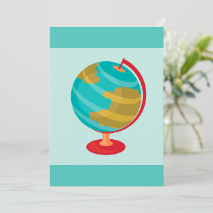 Retro Wereldbol Illustratie Aarde Kaart