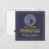 Retro werknemer jubileum aangepaste jaren van dien (Voorkant / Achterkant)