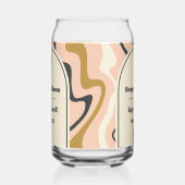 Retro wervelboog roze zwart goud bruiloft blikvorm glas (Links)