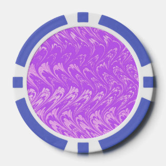 Retro wervelingen Lavendel Paarse Pokerchips