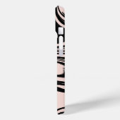 Retro wervelingen zwart en beige Case-Mate iPhone case (Achterkant / Links)