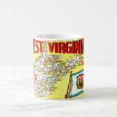 Retro West Virginia Map Mug (Centre)