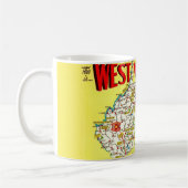 Retro West Virginia Map Mug (Gauche)