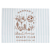 Retro Western Blauw Bachelorette Groot Cadeauzakje (Achterkant)