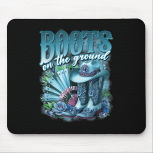 Retro Western Cowgirl Cowboy Linedance Laarzen Op Muismat