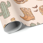 Retro Western Halloween Trendy Boho Cadeaupapier (Rol Hoek)