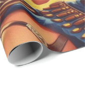 Retro Western Land Meisjes Cadeaupapier (Rol Hoek)